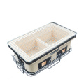 Portable small table top Japanese yakitori ceramic stainless steel bbq grill